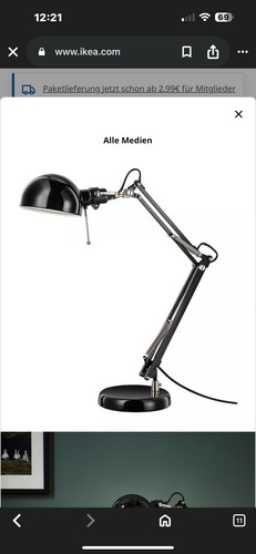 Ikea arbeitsleuchte schwarz - ikea,